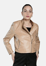 Faux Leather Biker Jacket from London Rag International
