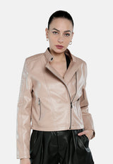 Faux Leather Biker Jacket from London Rag International