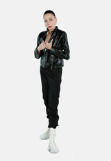 Faux Leather Biker Jacket from London Rag International