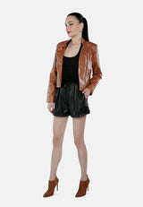 Faux Leather Biker Jacket from London Rag International