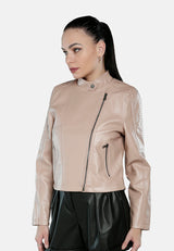 Faux Leather Biker Jacket from London Rag International