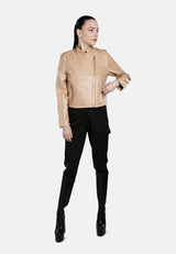 Faux Leather Biker Jacket from London Rag International