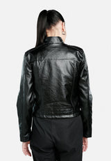 Faux Leather Biker Jacket from London Rag International