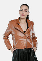 Faux Leather Biker Jacket from London Rag International