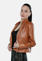 Faux Leather Biker Jacket from London Rag International