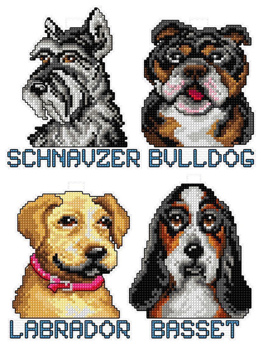 Favorite Dogs 104CS Counted Cross-Stitch Kit From Wizardi