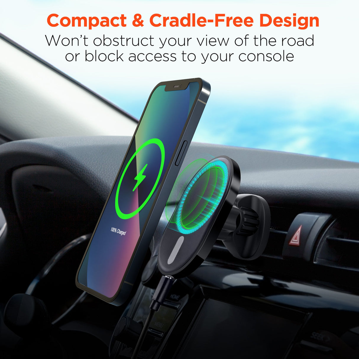 HyperGear MagVent Wireless Car Charging Mount for iPhone 13 from Jupiter Gear Home