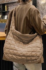 Kylie Quilted Zipper Tote Bag From Threaded Pear