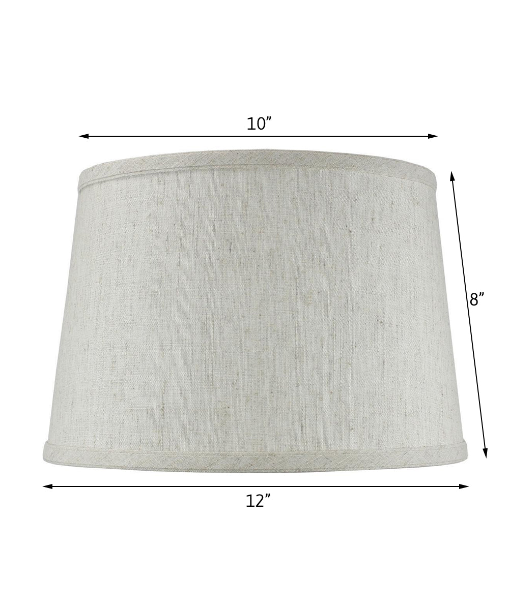 Hardback Shallow Drum Lamp Shade Textured 12"W x 8"H from LampsUSA
