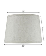 Hardback Shallow Drum Lamp Shade Textured 12"W x 8"H from LampsUSA