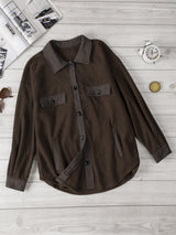 Autumn Brown Fleece Jacket from MsDressly