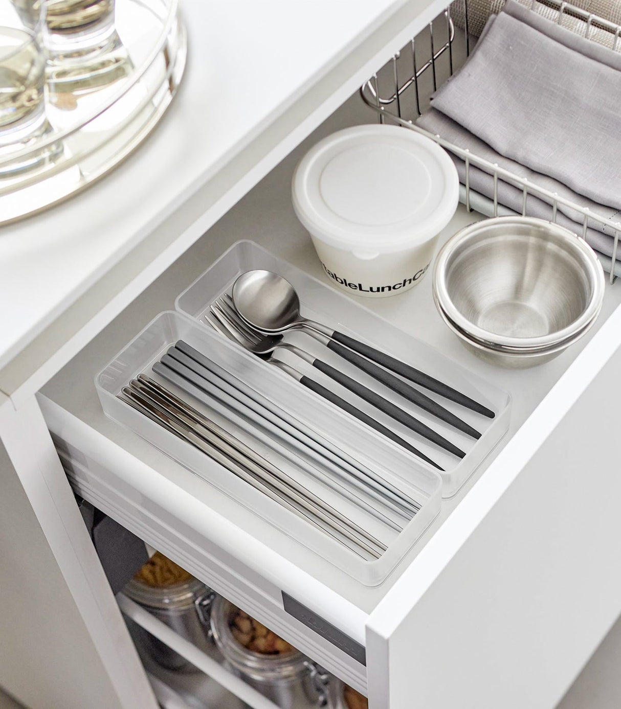 Stackable Clear Organizers [Set of 2] - Four Sizes from Yamazaki Home