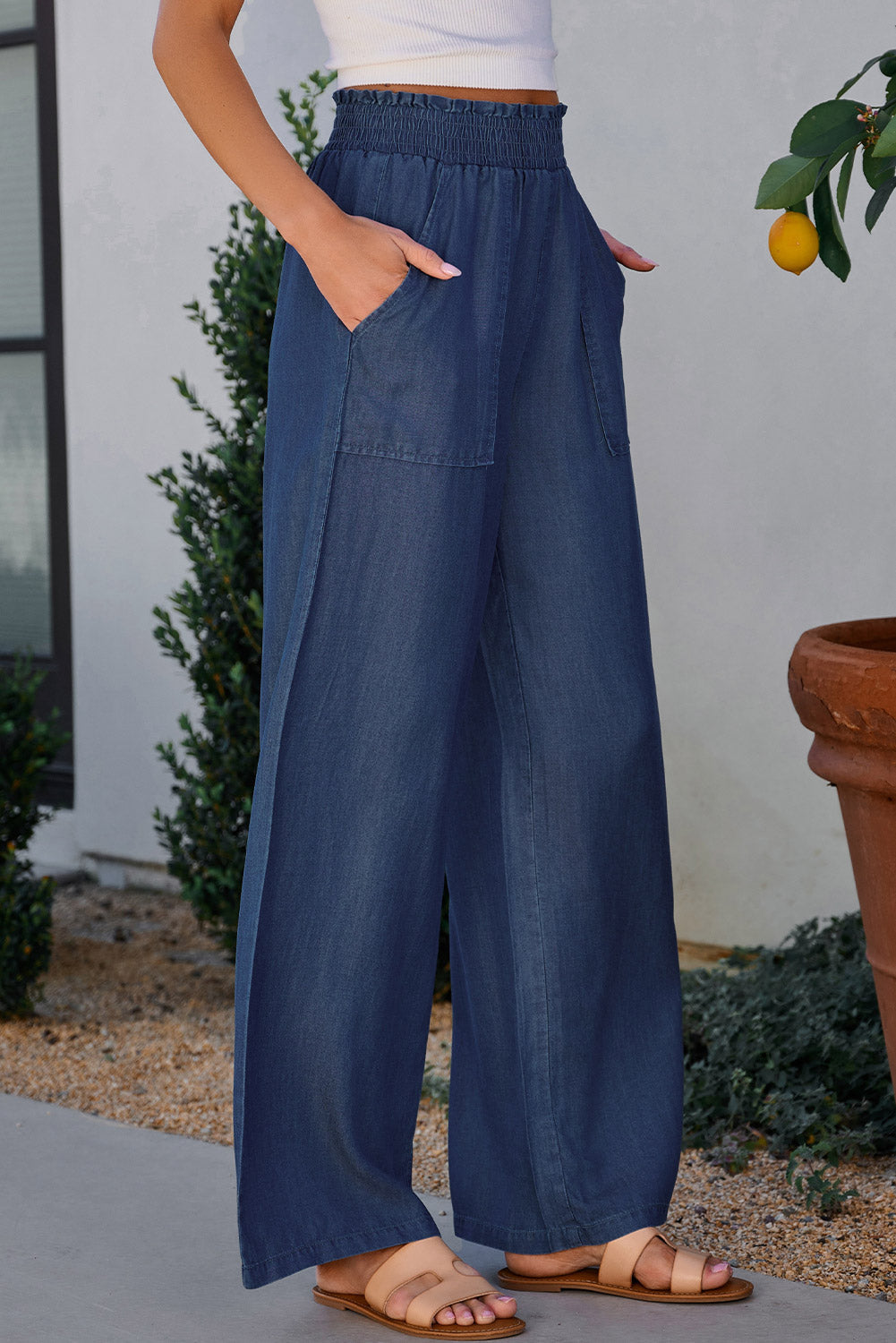 Solana High Waist Wide Leg Jeans From Threaded Pear