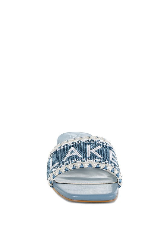 Vacay Babe Lake Como Beaded Slip-On Heels from My Pampered Life Seattle