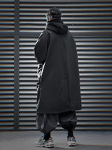 J36 Black Urban Trench Coat with Hoodie from Niepce Inc
