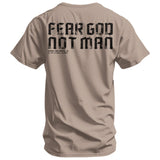 Fear God Not Man Men's T-Shirt From Combat Iron Apparel From Combat Iron Apparel