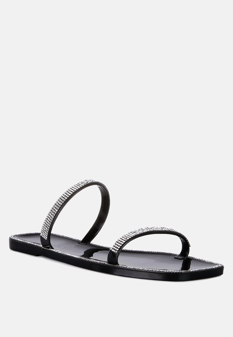 Fenta Diamante Detail Jelly Flats from London Rag International