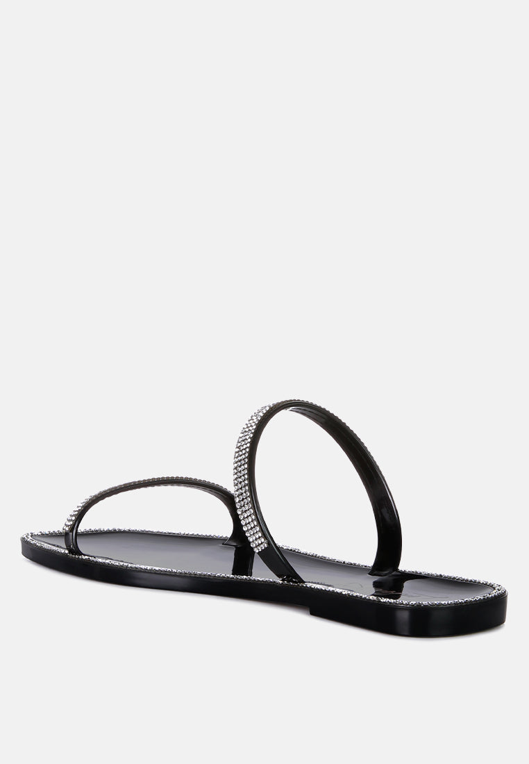 Fenta Diamante Detail Jelly Flats from London Rag International