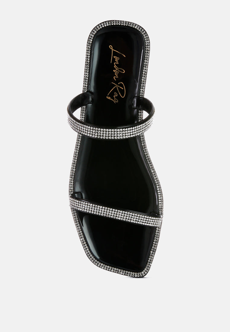 Fenta Diamante Detail Jelly Flats from London Rag International