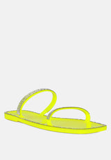 Fenta Diamante Detail Jelly Flats from London Rag International