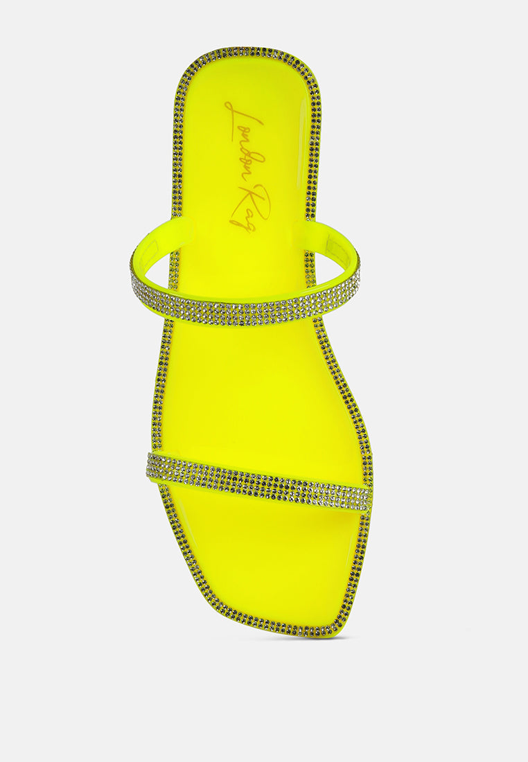 Fenta Diamante Detail Jelly Flats from London Rag International