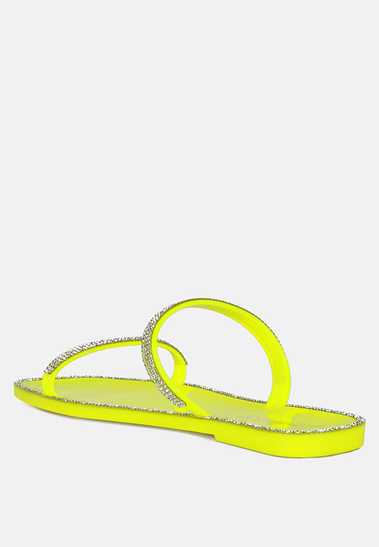 Fenta Diamante Detail Jelly Flats from London Rag International