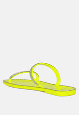Fenta Diamante Detail Jelly Flats from London Rag International