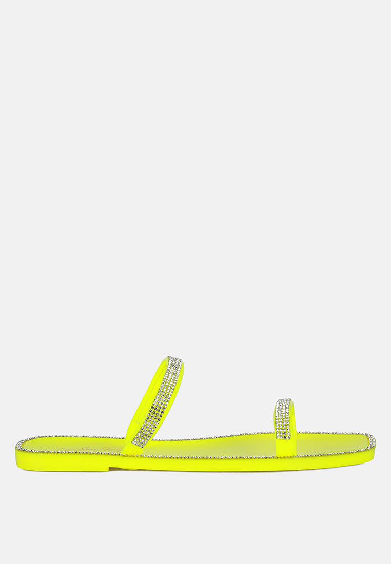 Fenta Diamante Detail Jelly Flats from London Rag International