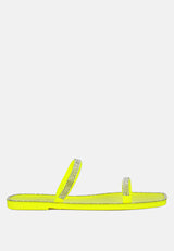 Fenta Diamante Detail Jelly Flats from London Rag International