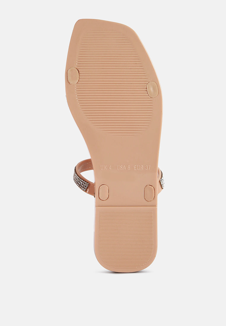 Fenta Diamante Detail Jelly Flats from London Rag International