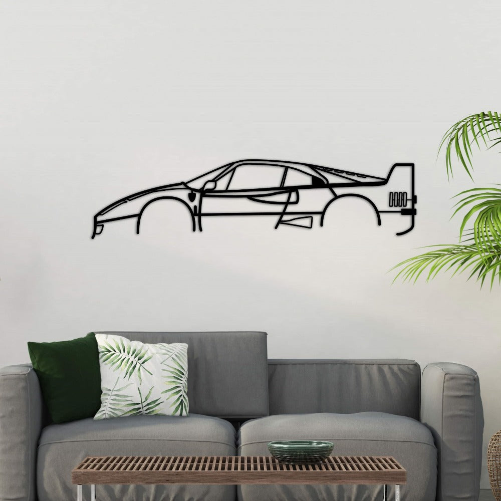 Ferrari F40 Car Silhouette from VITAHOME DESIGN LLC