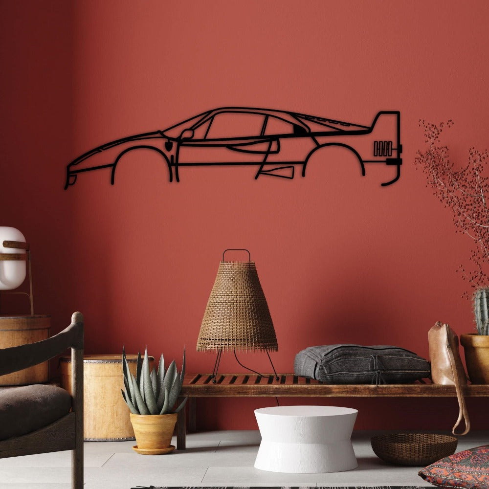 Ferrari F40 Car Silhouette from VITAHOME DESIGN LLC