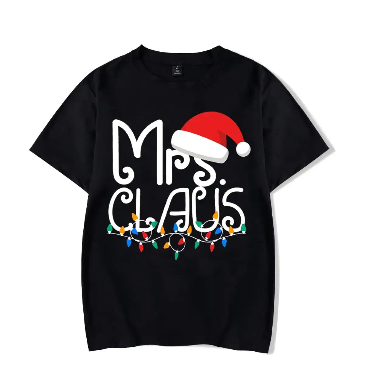 Mrs. Claus Christmas T-Shirt - Festive Holiday Lights Graphic Tee From Kawaii Stop