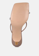 Fetish Croc Rhinestone Strap Sandals from London Rag International