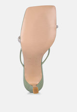 Fetish Croc Rhinestone Strap Sandals from London Rag International