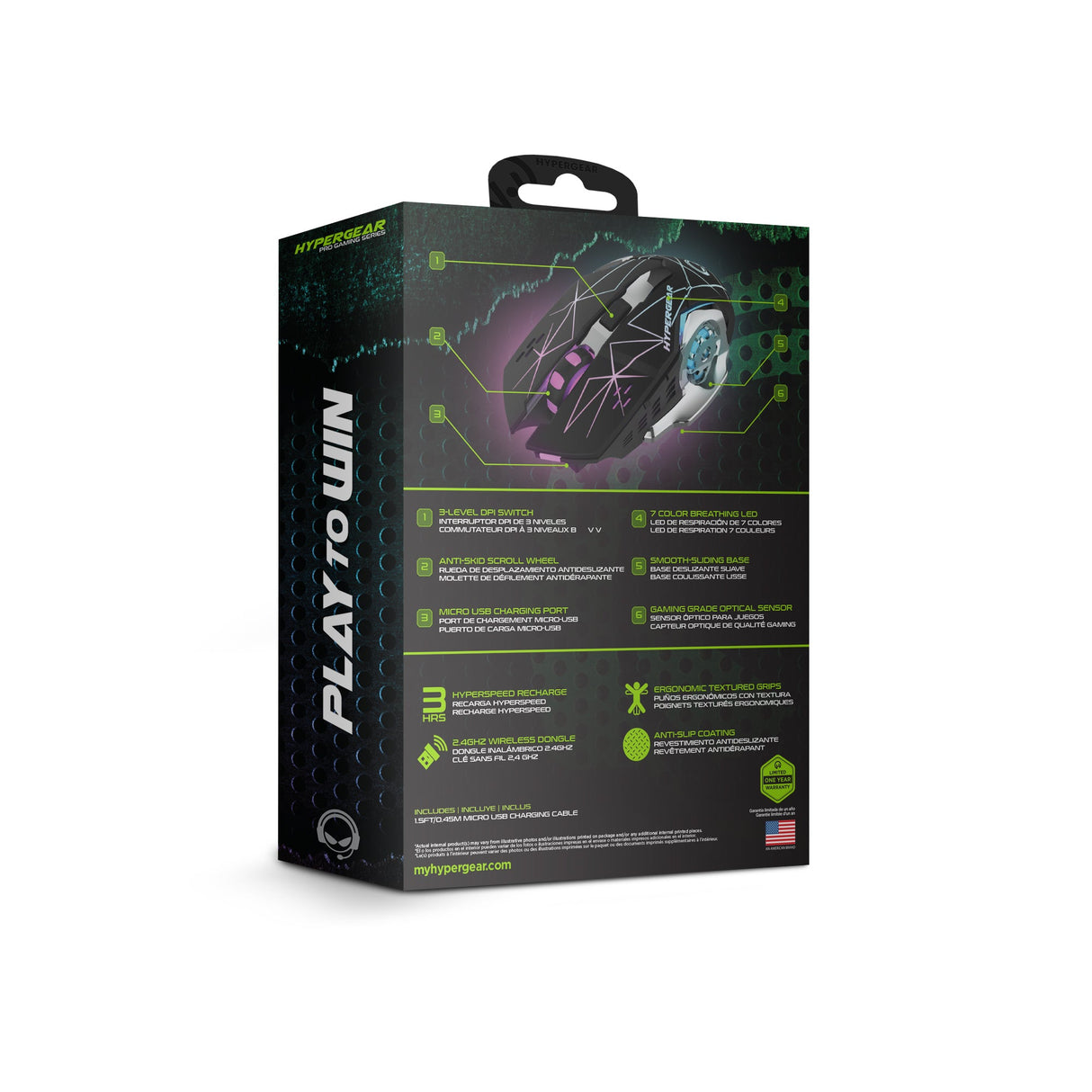 HyperGear Chromium Wireless Gaming Mouse for Extended Play Sessions from Jupiter Gear Home