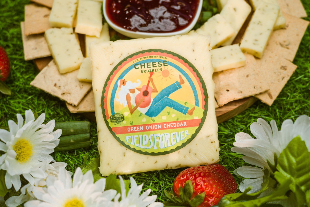 Fields Forever Green Onion Cheddar from Cheese Brothers, Inc.