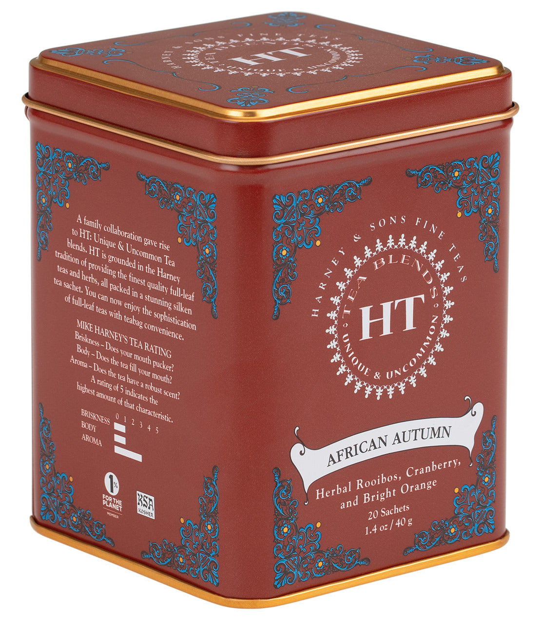 African Autumn, HT Tin of 20 Sachets from Harney & Sons Fine Teas