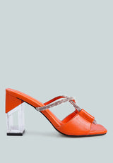 Fineapple Rhinestone Embellished Clear Sandals from London Rag International