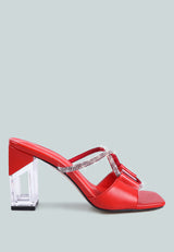Fineapple Rhinestone Embellished Clear Sandals from London Rag International