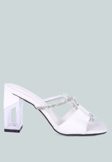 Fineapple Rhinestone Embellished Clear Sandals from London Rag International