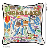 Finger Lakes Hand-Embroidered Pillow from Quirks!