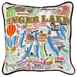 Finger Lakes Hand-Embroidered Pillow from Quirks!