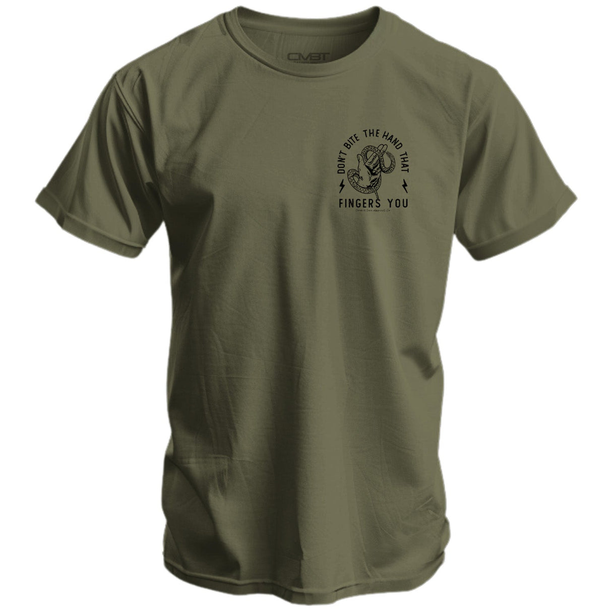 Don't Bite The Hand That Fingers You Men's T-Shirt From Combat Iron Apparel