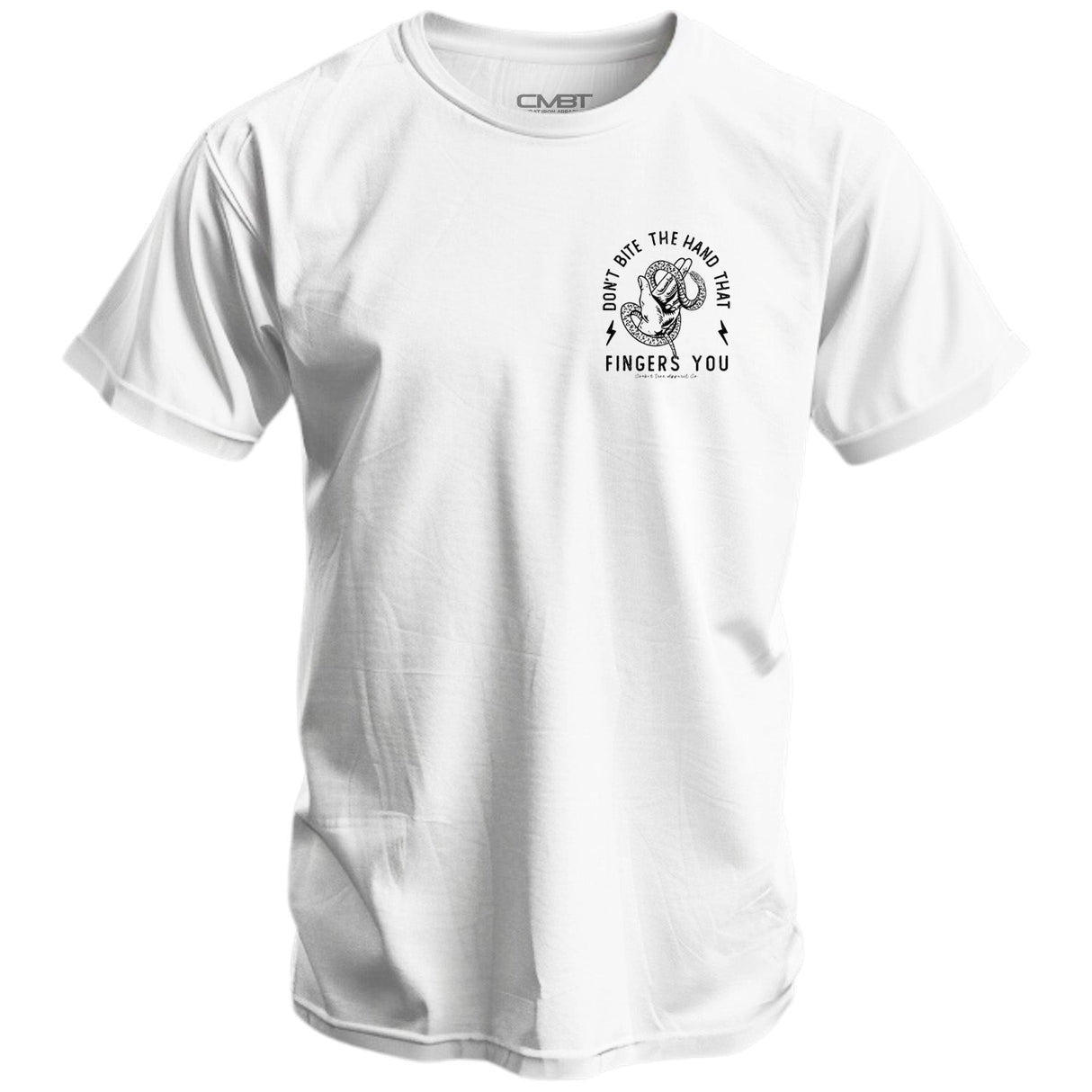 Don't Bite The Hand That Fingers You Men's T-Shirt From Combat Iron Apparel