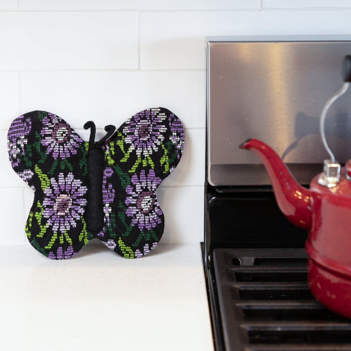 Brocade Butterfly Pot Holder from Upavim Crafts
