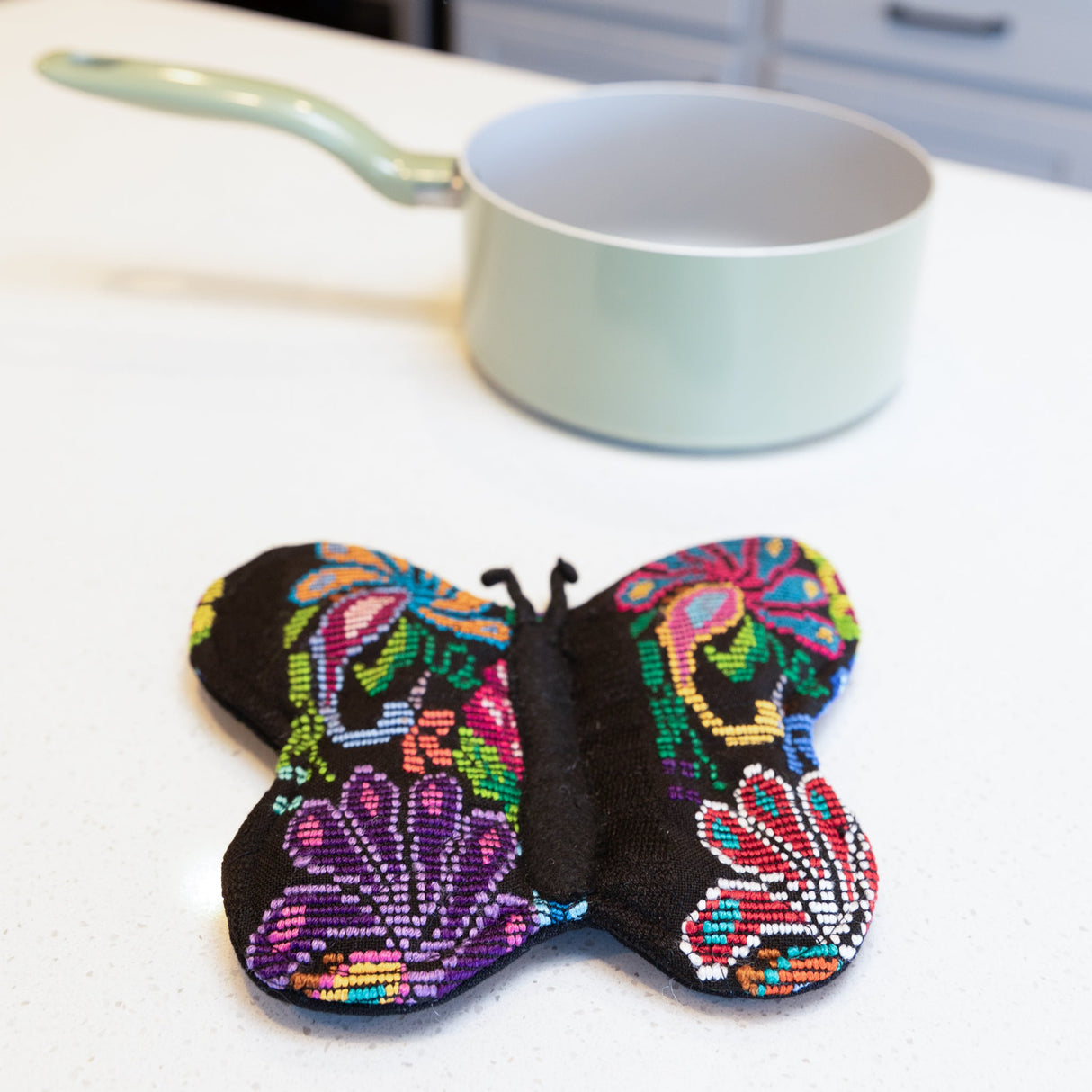 Brocade Butterfly Pot Holder from Upavim Crafts