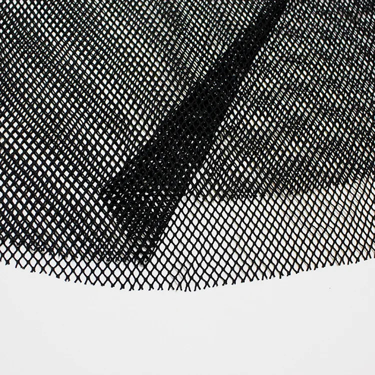 Fishnet Mesh See-through Black Shirt - Sexy Long Sleeve Tee From Kawaii Stop