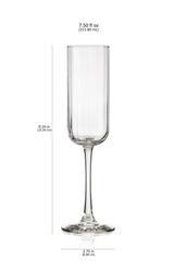 Libbey Paneled Champagne Flute Glasses, 7.5-ounce, Set of 4 from Libbey