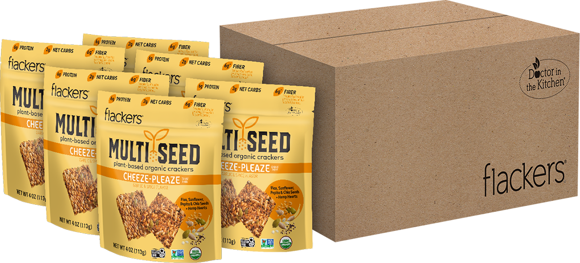 Cheeze-Pleaze Multi Seed Crackers (6-pack) from Flackers